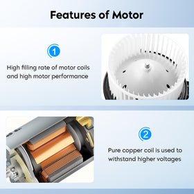 Aeagle blower motor installed in vehicle HVAC bay, restores cabin airflow quickly