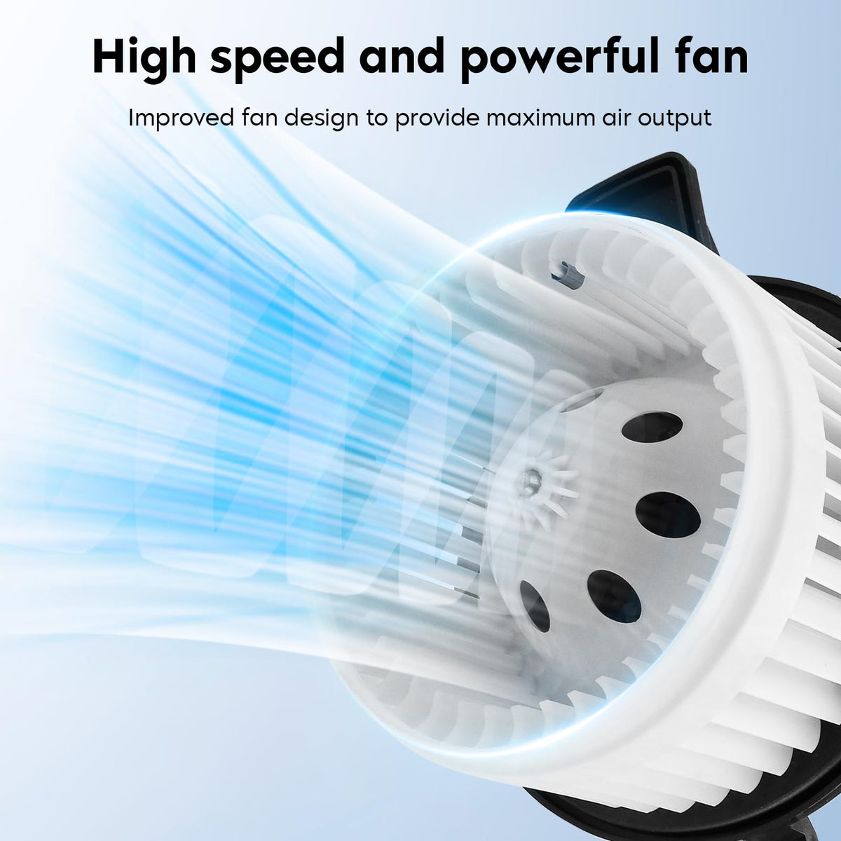 Aeagle blower motor side profile with electrical connector for easy fit benefit