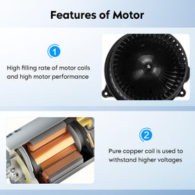 Aeagle side profile with fan wheel illustrating balanced airflow and low noise