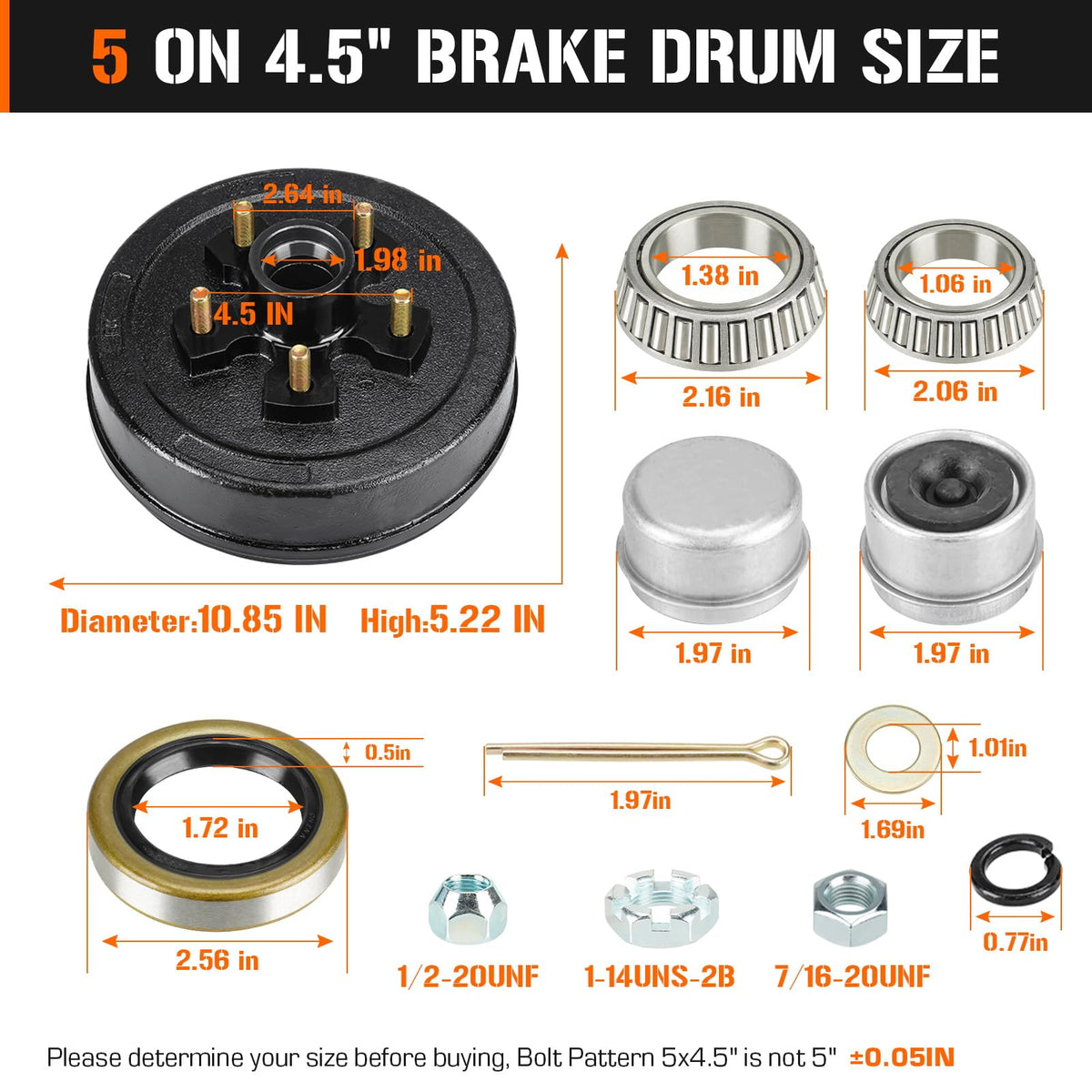 Aeagle left-side electromagnetic brake assembly illustrating self-adjusting design