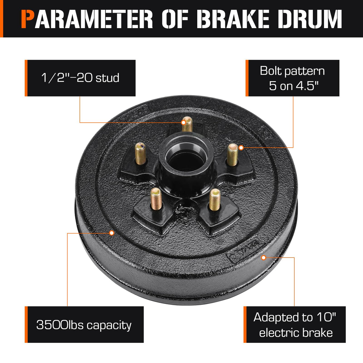 Aeagle right-side electromagnetic brake assembly demonstrating matched pair benefit