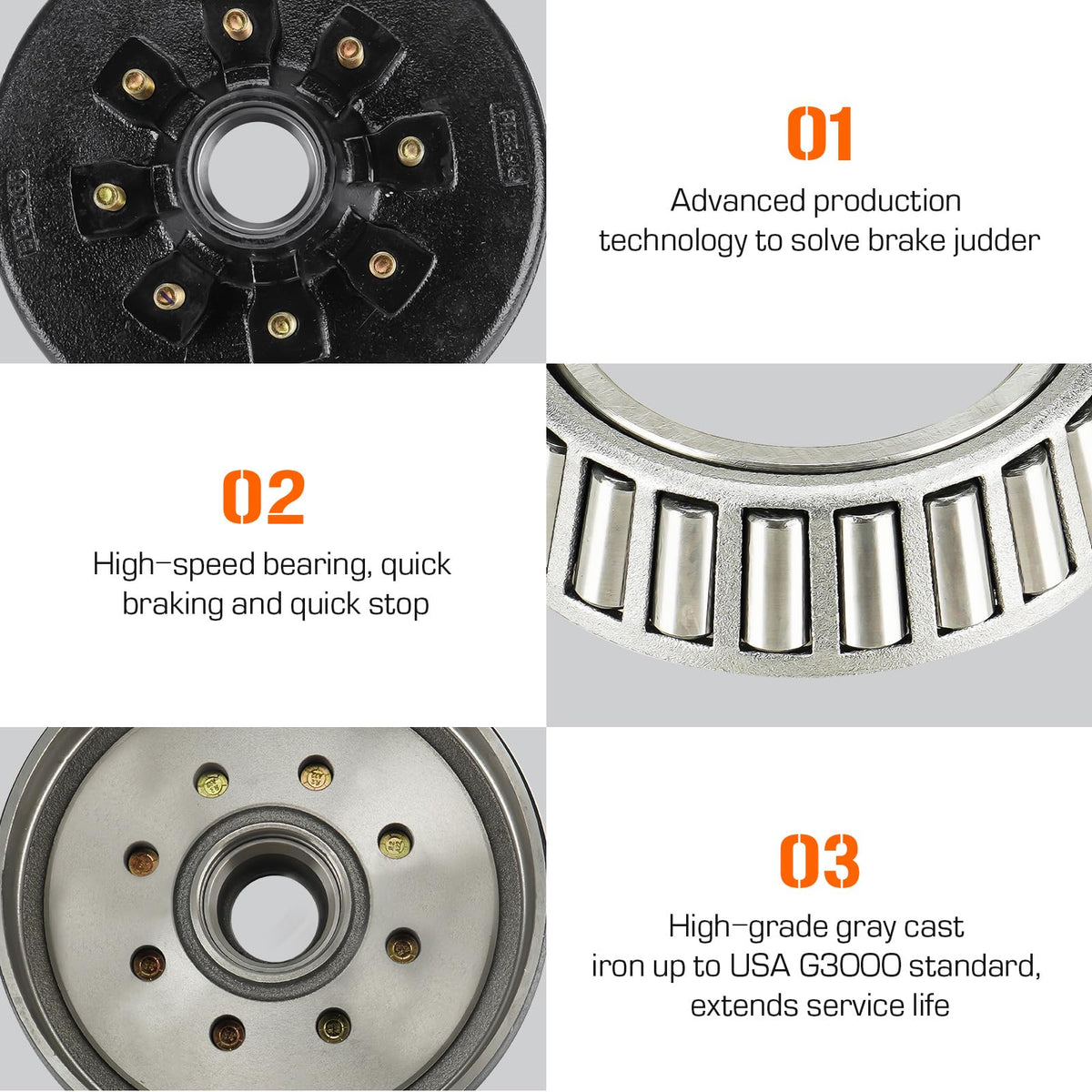 Aeagle close-up of bearings and grease seal demonstrating correct fitment benefits