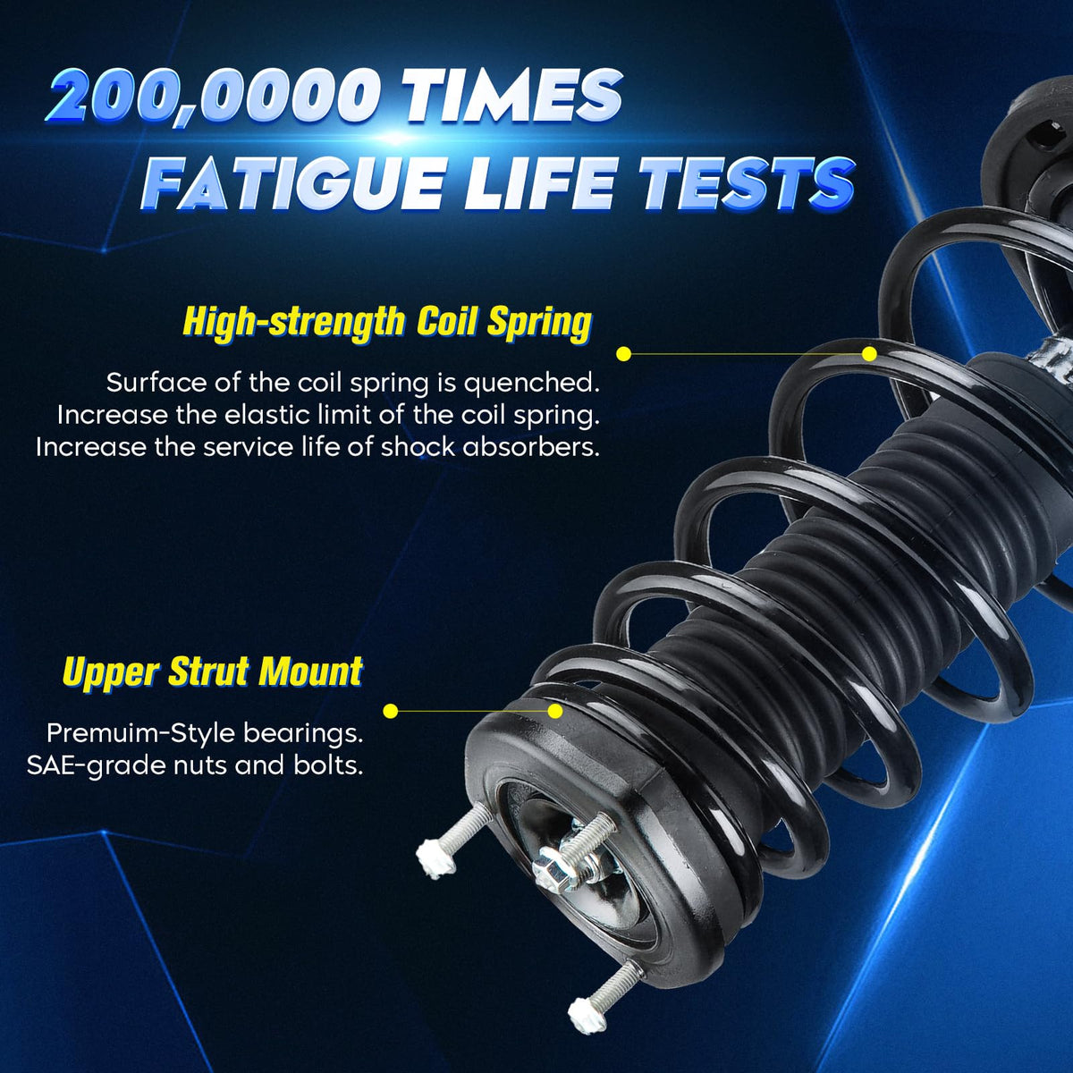 Aeagle coil spring close-up showing spring seat detail and consistent compression