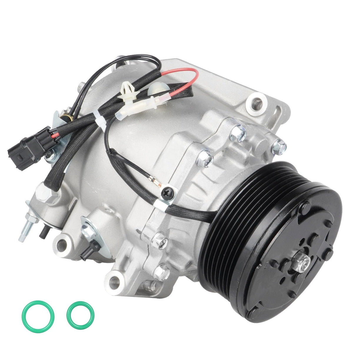 Aeagle compressor front view showing mounting points and benefit of direct-fit replacement