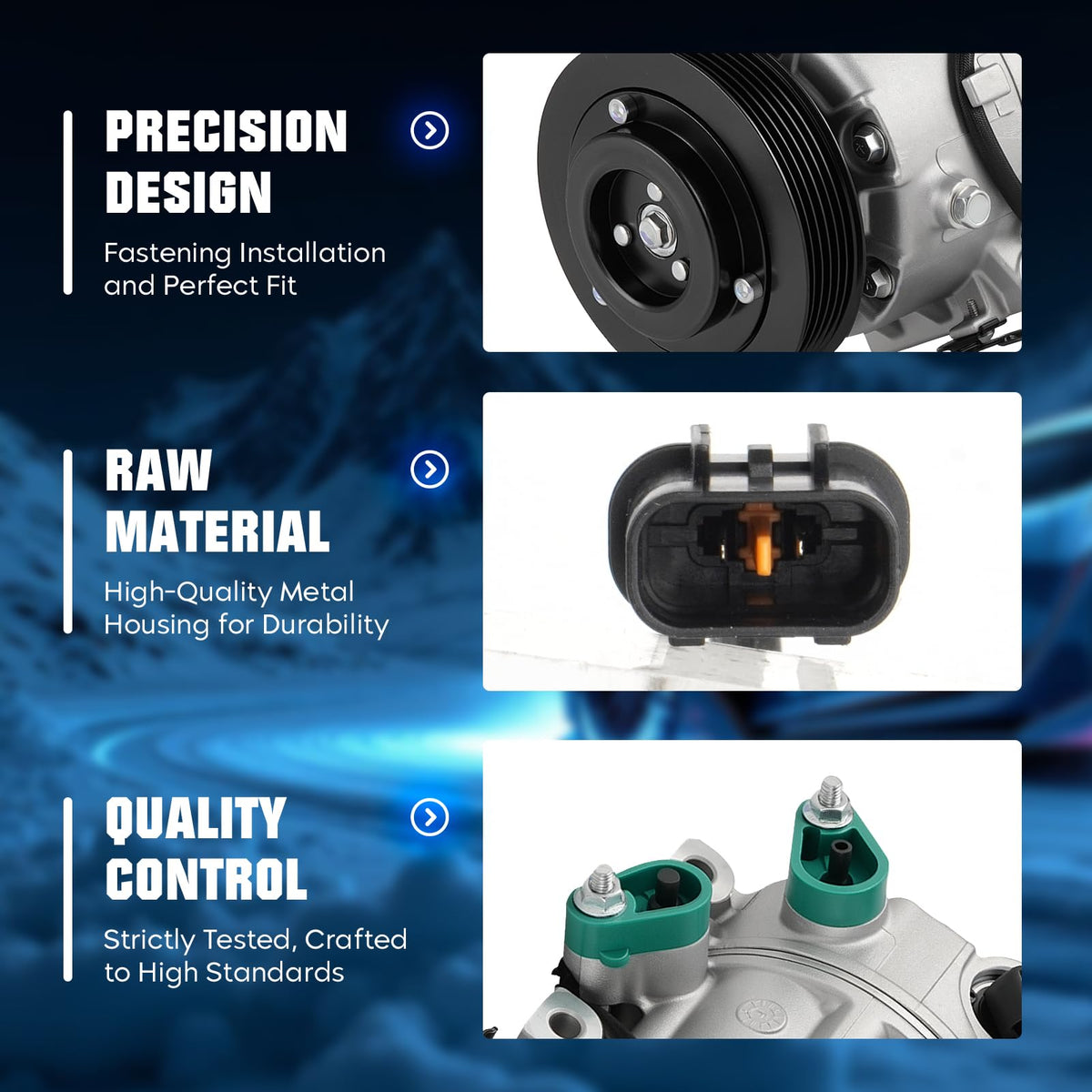 AEagle compressor pulley profile emphasizing correct 6-groove fit