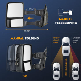 Aeagle convex small glass detail for wide-angle blind spot benefit