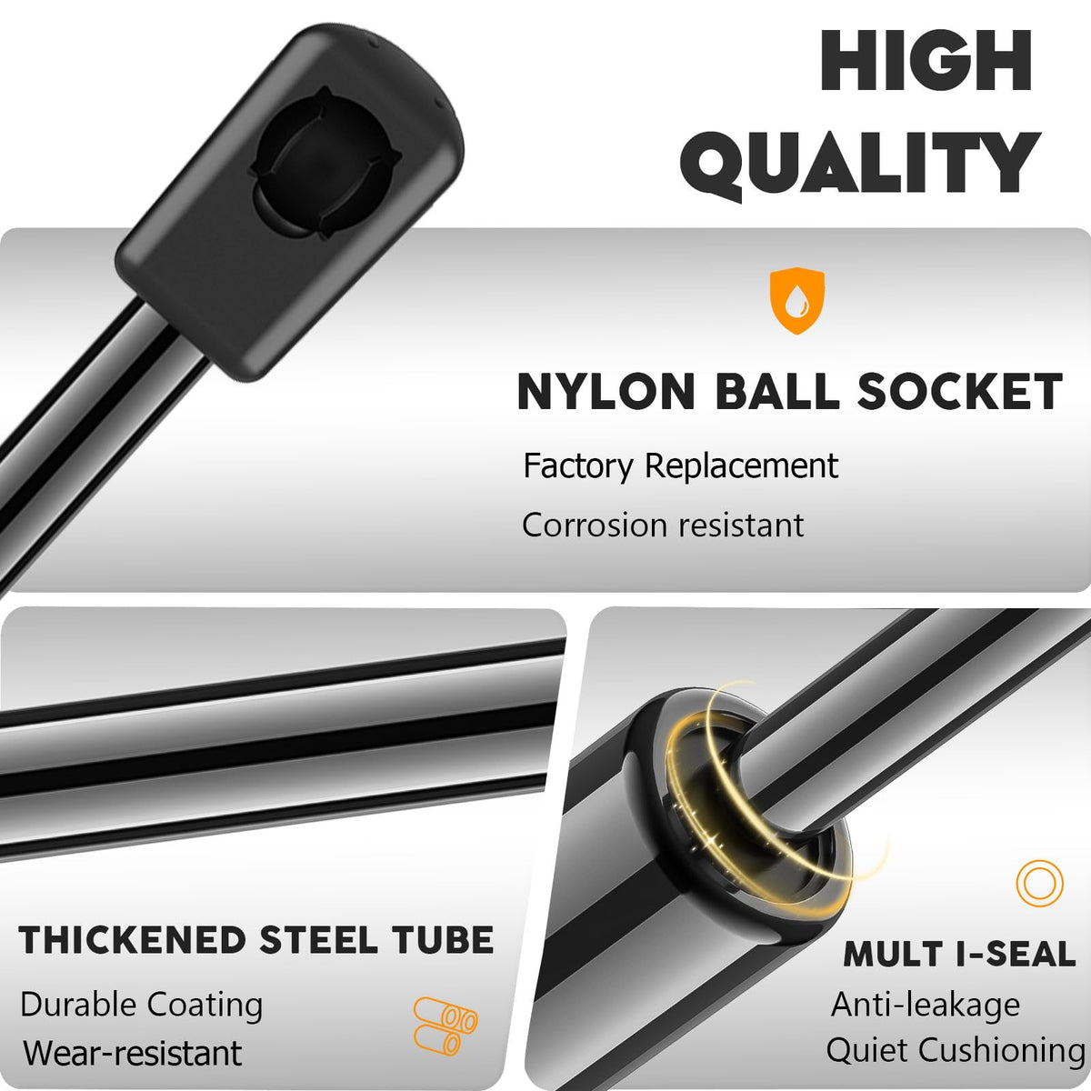 Aeagle end fitting ball-socket detail demonstrating secure quick-install