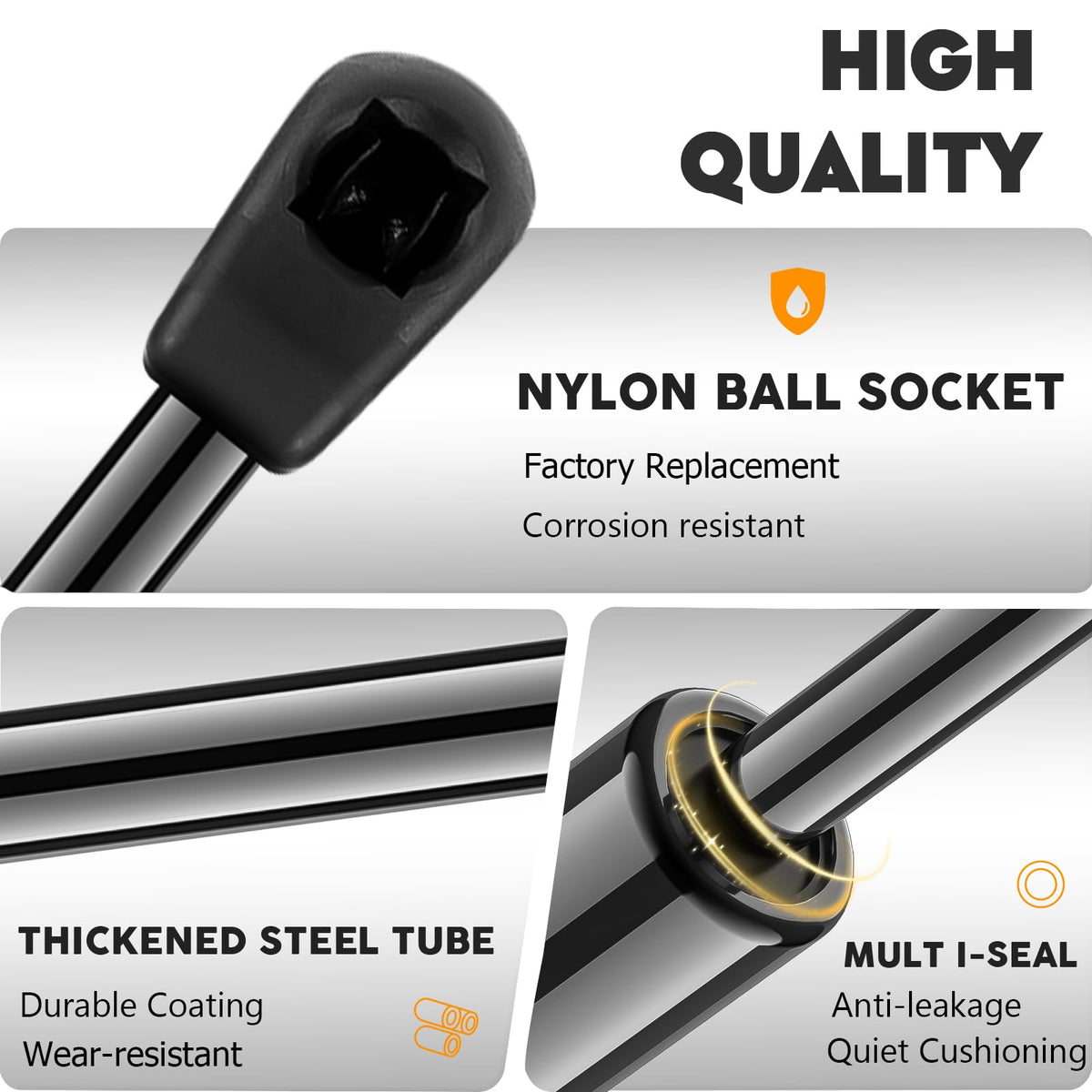 Aeagle end mount ball stud attachment showing easy clip-on installation benefit