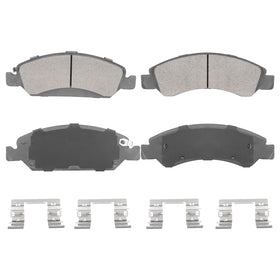 Aeagle front view of brake pads showing full pad faces and fitment benefit