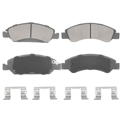 Aeagle front view of brake pads showing full pad faces and fitment benefit