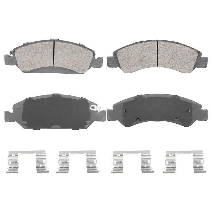 Aeagle front view of brake pads showing full pad faces and fitment benefit