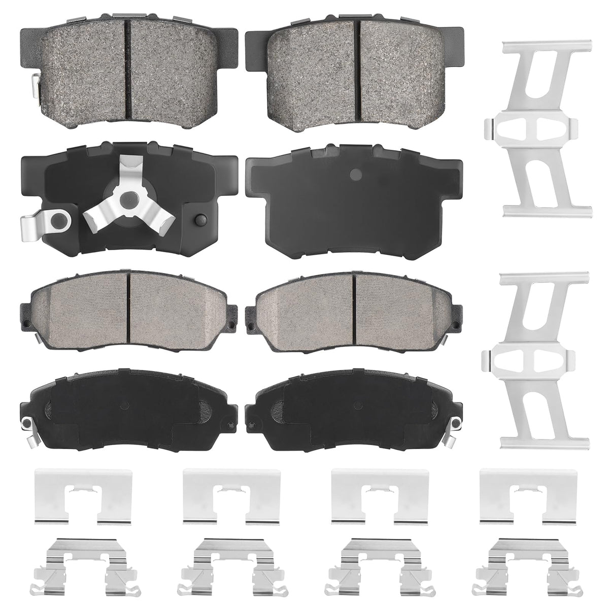 Aeagle front ceramic pads packaging showing kit and branding for quiet braking
