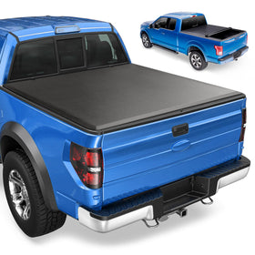Aeagle front view of tonneau cover installed showing clean fit and protection