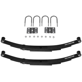 Aeagle front view of two 4-leaf double-eye springs showing complete kit benefits