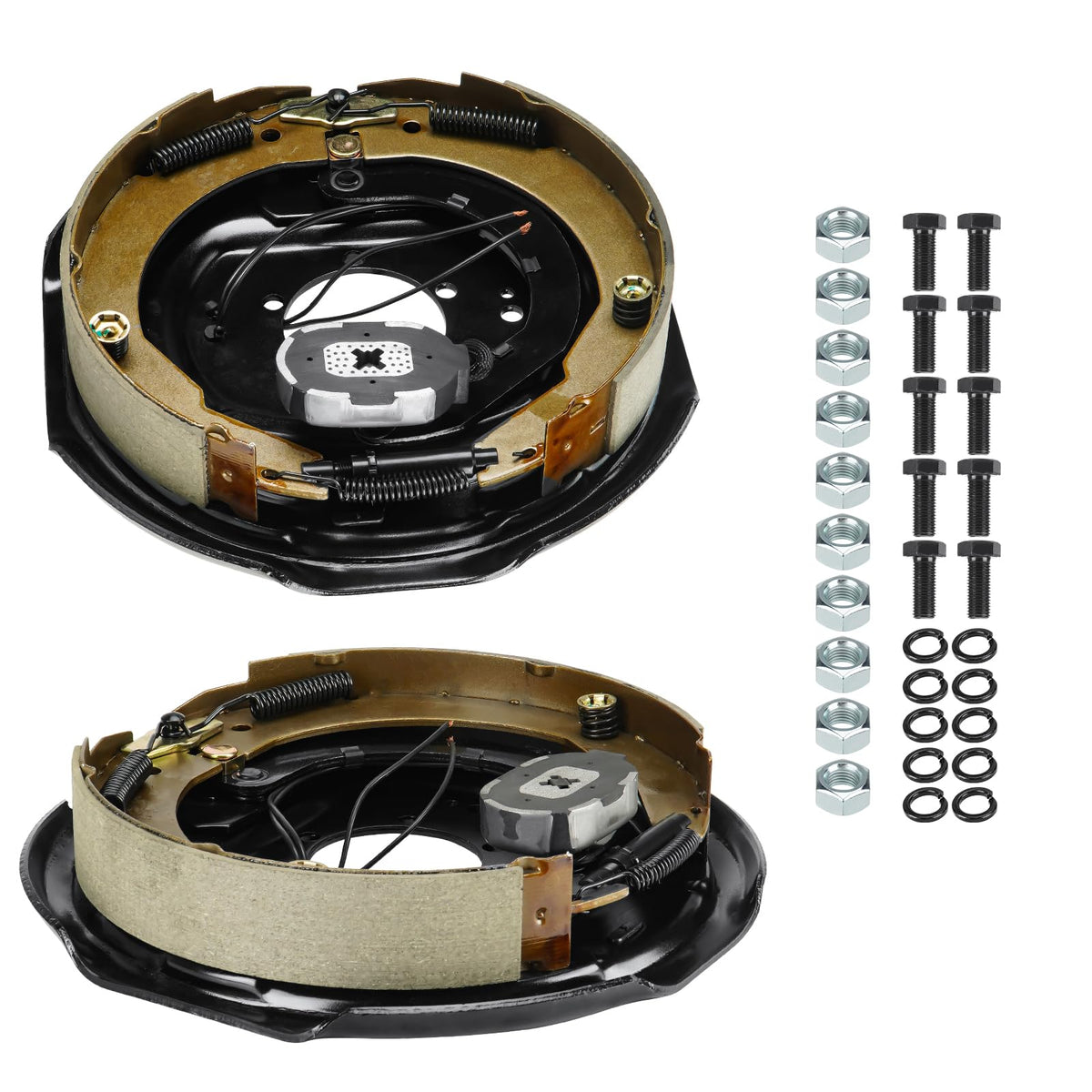 Aeagle front view of both left and right brakes showing bolt pattern and fit benefit