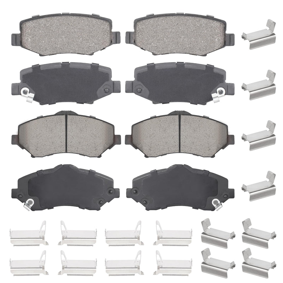 Aeagle brake pads front and rear packaging showing brand and kit benefit