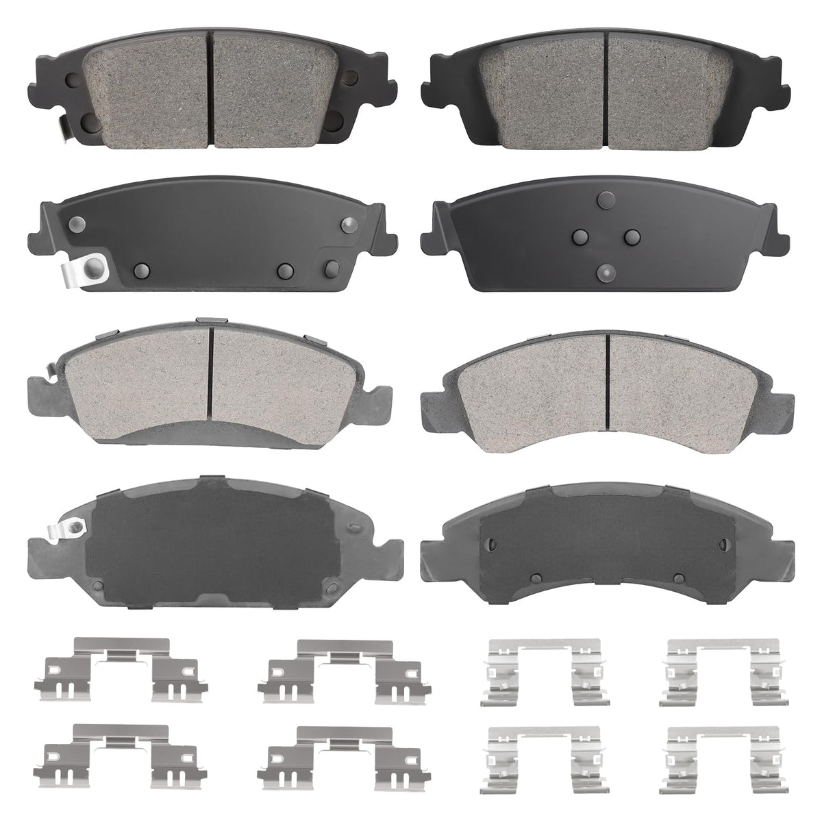 Aeagle front semi-metallic pads packaging showing durable fit and performance