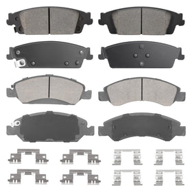 Aeagle front semi-metallic pads packaging showing durable fit and performance