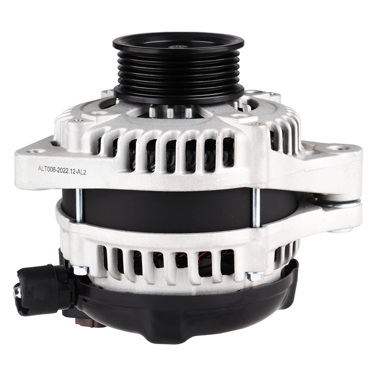 Aeagle front view alternator showing housing and cooling fins, ensures correct fit