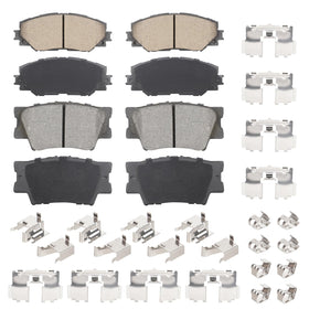 Aeagle front pads view showing fit and quieter braking benefit