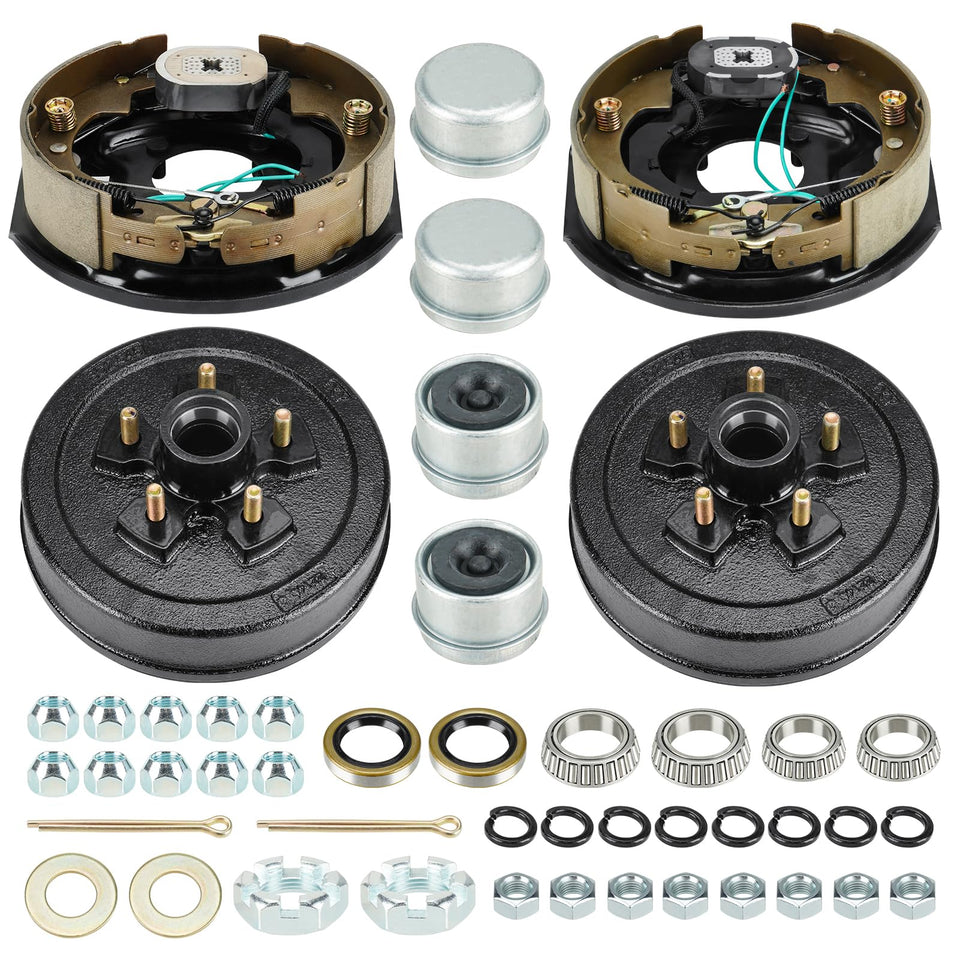 Aeagle front view showing drums and brakes for clear compatibility understanding
