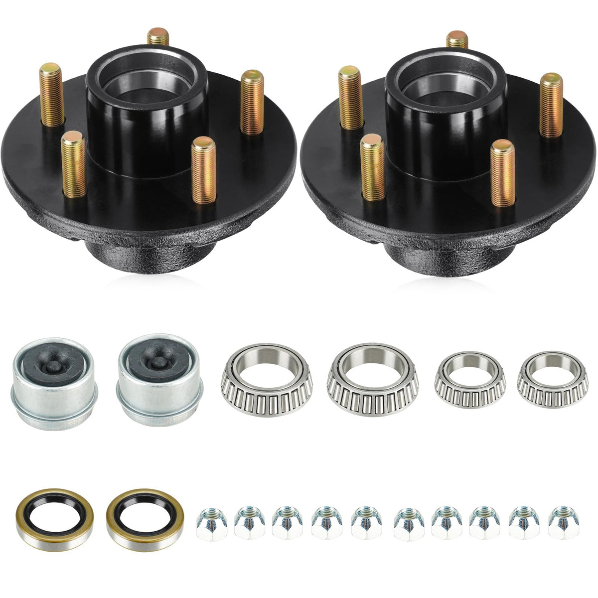 Aeagle front view idler hub kit showing bolt pattern and finish, durable fit