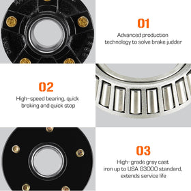 Aeagle grease seal and rubber dust cap with nuts, protects bearings from water
