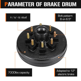 Aeagle hub drum side profile highlighting cast-iron durability