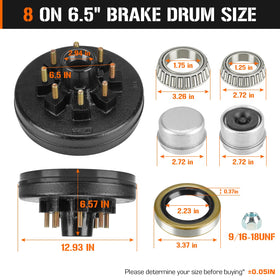 Aeagle drum next to measuring tape for size verification and installation confidence