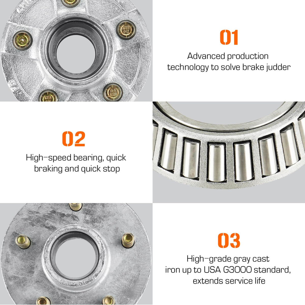 Aeagle idler hub installed on trailer spindle illustrating easy fit and function