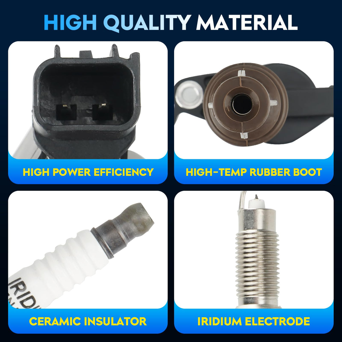 Aeagle complete kit layout with eight coils and plugs arranged for easy install reference and convenience