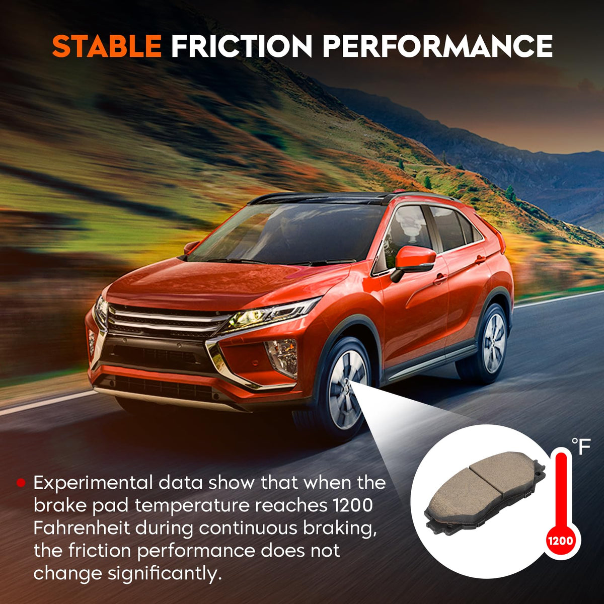 Aeagle lifestyle shot on compact SUV front end illustrating reliable everyday stopping