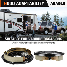 AEagle brake installed on trailer in tow lifestyle setting for confident towing