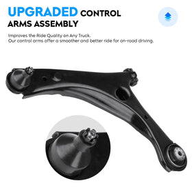 Aeagle lower control arm close-up showing bushings and ball joint for improved durability