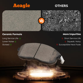 Aeagle close-up of pad surface texture with wear resistance benefit