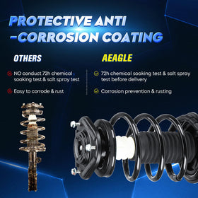 Aeagle pair installed on Corolla front suspension for improved handling benefit