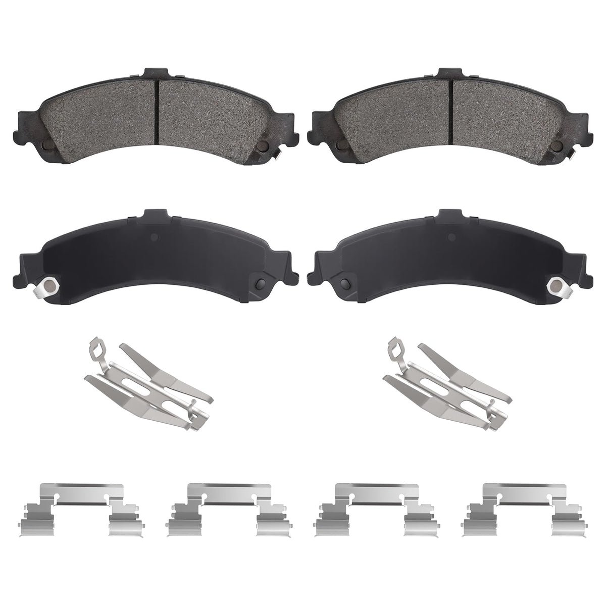 Aeagle rear brake pads front view showing fitment and profile, improves braking confidence