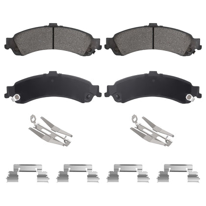 Aeagle rear brake pads front view showing fitment and profile, improves braking confidence