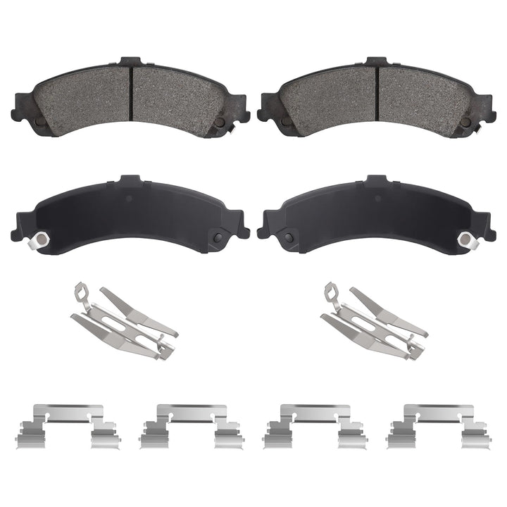 Aeagle rear brake pads front view showing fitment and profile, improves braking confidence