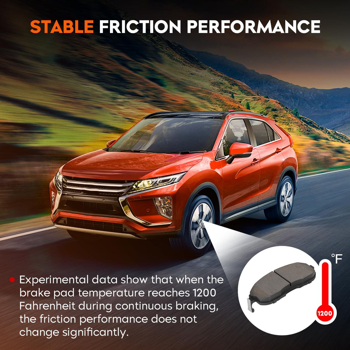 Aeagle brake pads fitted on parked Nissan illustrating ready-to-drive confidence