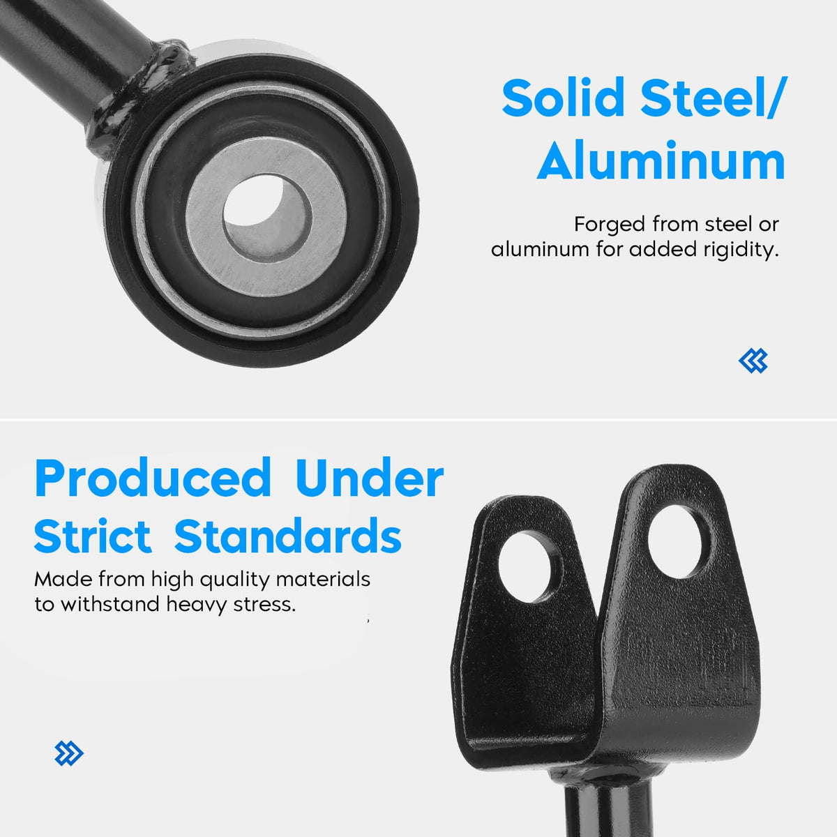 Aeagle close-up of control arm bushing highlighting strength and reduced play