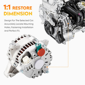 Aeagle alternator beside ruler showing size for accurate fitment reference