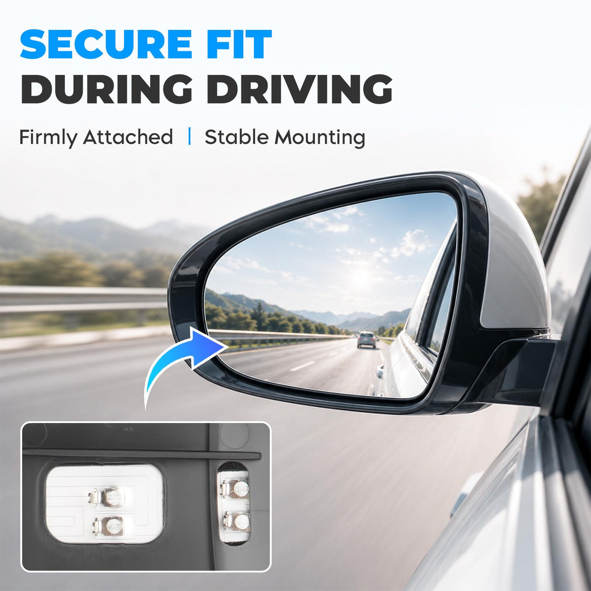 Aeagle mirror beside ruler illustrating correct size and fit for F-150 models
