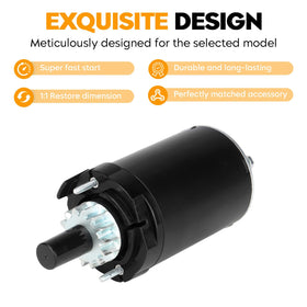 Aeagle starter pinion shaft close-up showing 14 teeth and precise engagement