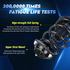 Aeagle strut close-up of coil spring and damper revealing durable construction and ride benefit