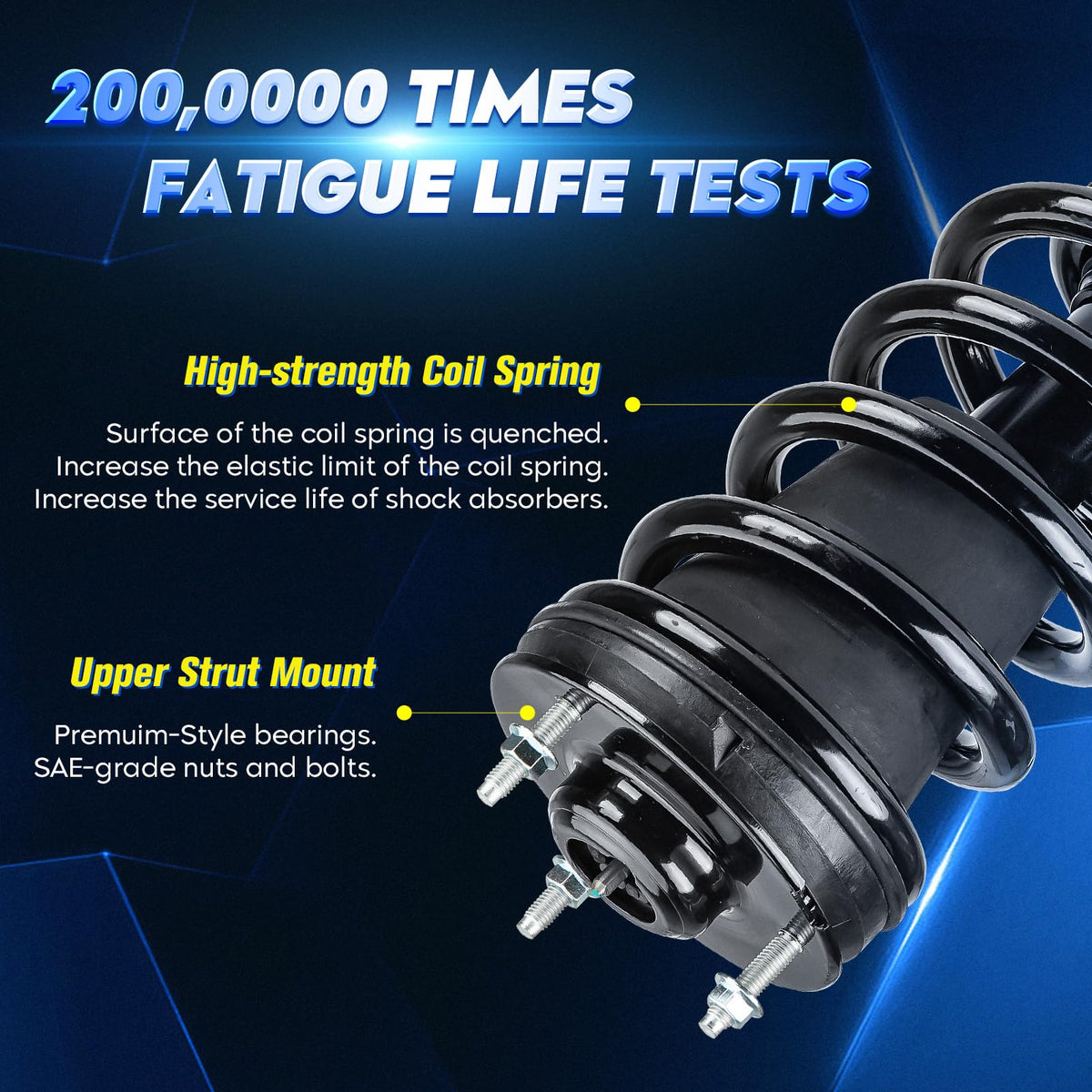 Aeagle coil spring close-up highlighting durable steel and anti-corrosion finish