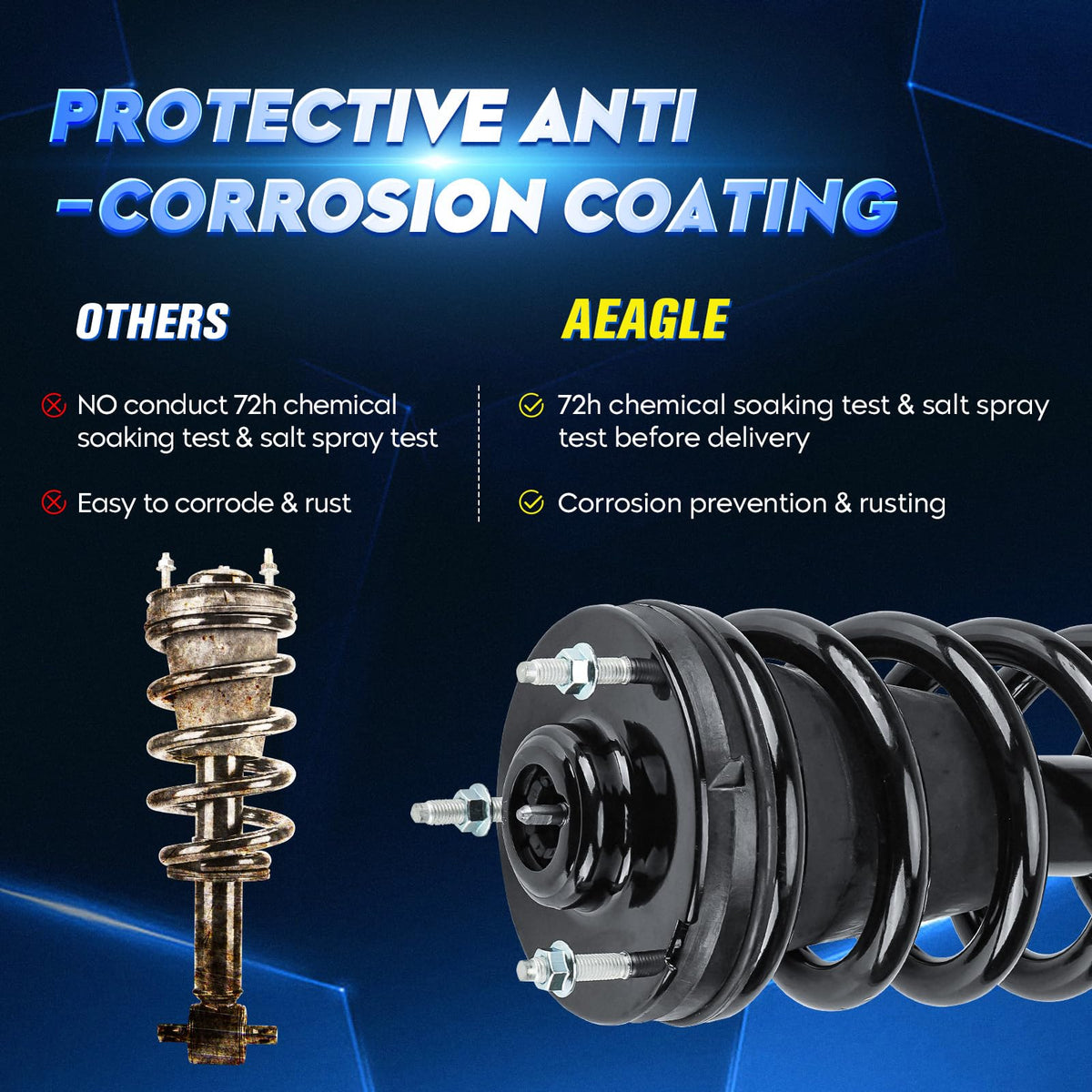 Aeagle strut weld and tube detail illustrating robust construction and strength