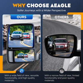 Aeagle telescoping extended view demonstrating extra towing width benefit