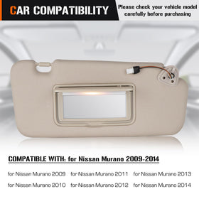 Aeagle visor mounted in Nissan Murano cabin illustrating passenger comfort and matched color