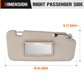 Aeagle visor side profile with scale comparison showing compact, OEM-accurate dimensions